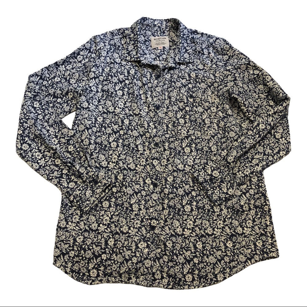 Burton Flannel Floral Button Front Top